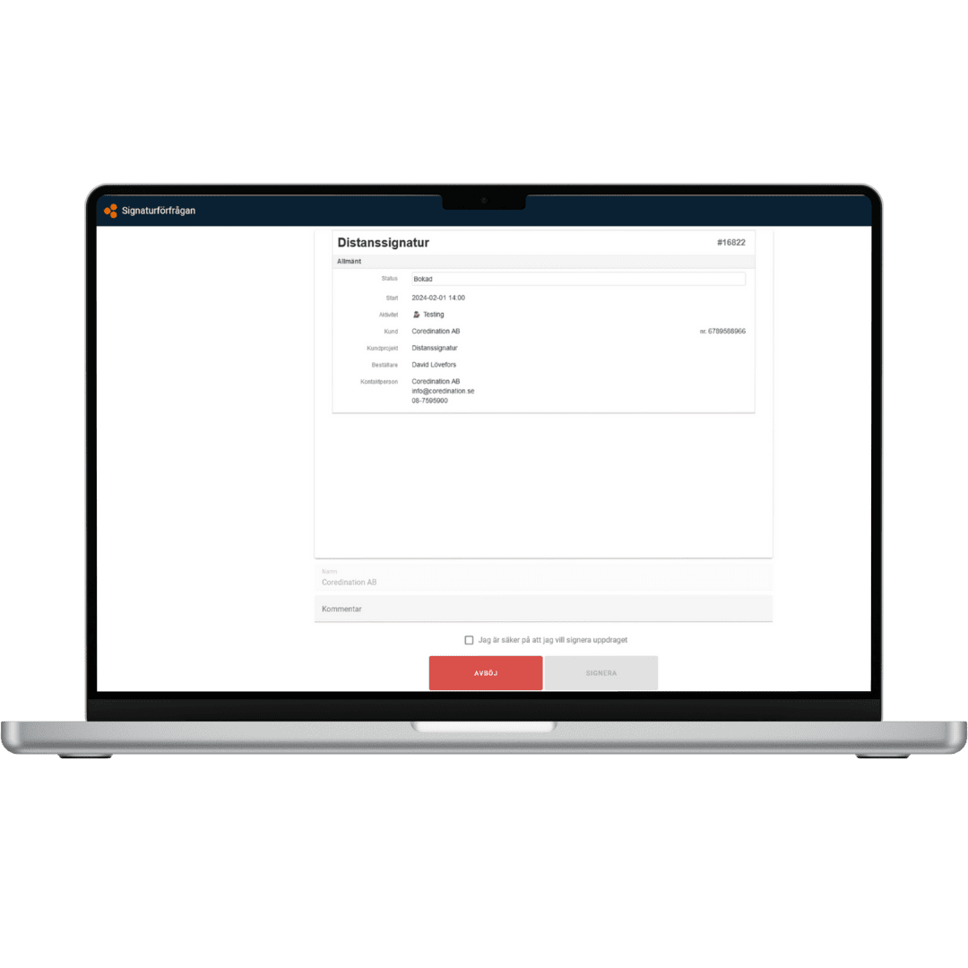 Remote signature – Digital signing | Coredination